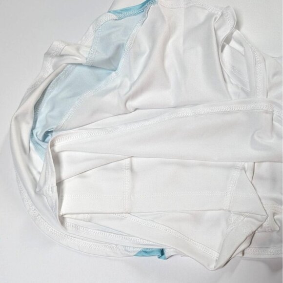 K Swiss Tennis & Pickleball Set Pleated Crew Top & Flounce Skirt Ombre Coastal S - Picture 15 of 15